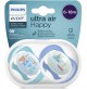 Ciuccio ultra air Philips Avent, per 6-18 mesi, ortodontico e senza BPA, 2 pezzi, SCF080/03